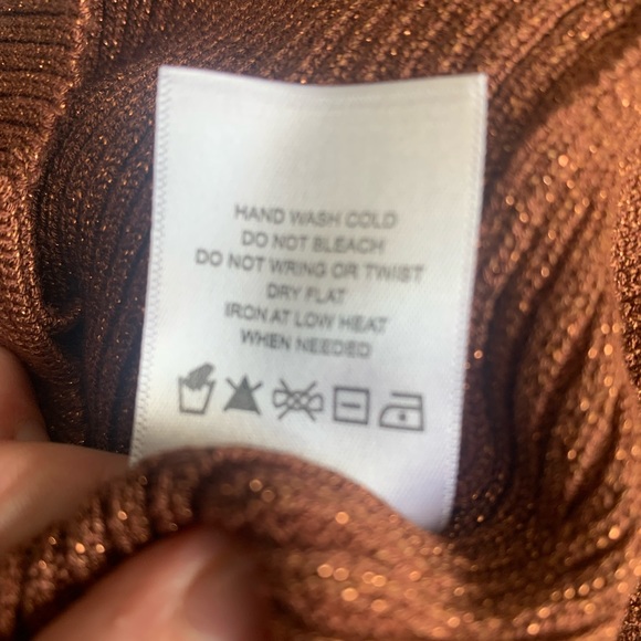 CAMILA COELHO Alena Brown Metallic Micro Cardigan size medium - Picture 8 of 8